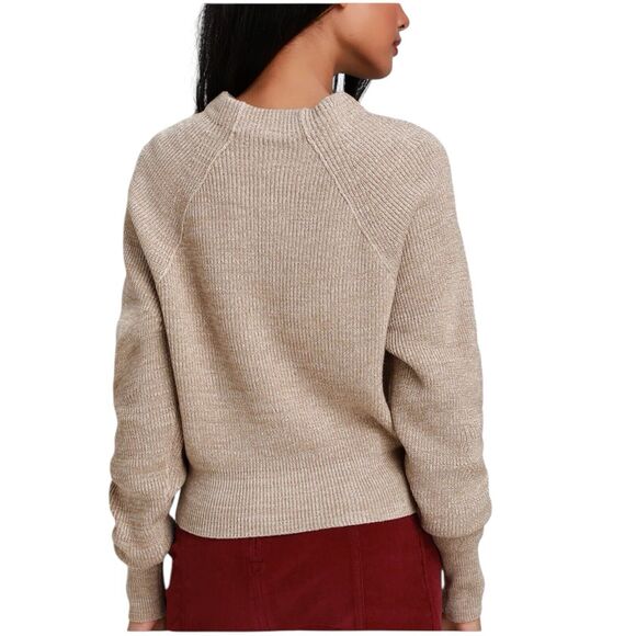 Free People Too Good Heathered Beige Knit Sweater - Picture 5 of 11